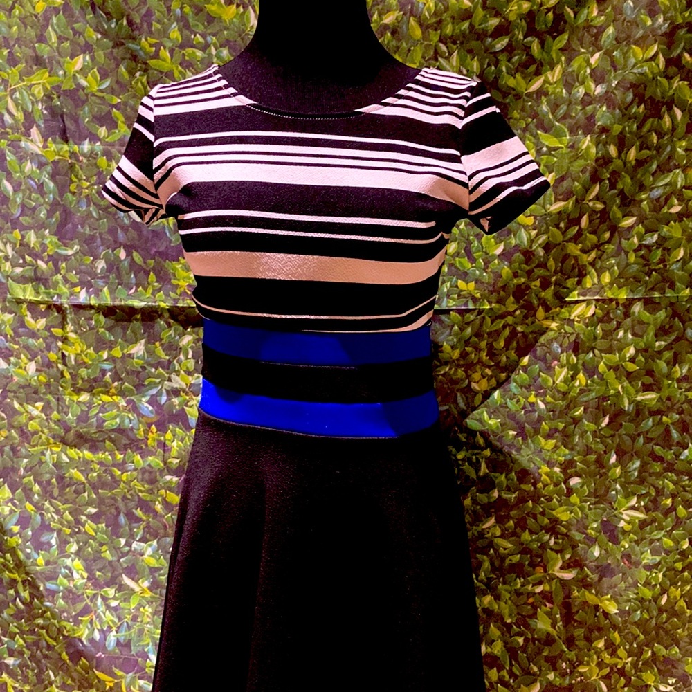 Blue Striped Dress